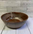 Frankoma Pottery 6N Plainsman Brown Round Serving Bowl 7 1/2"