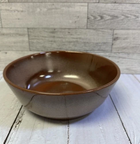 Frankoma Pottery 6N Plainsman Brown Round Serving Bowl 7 1/2"
