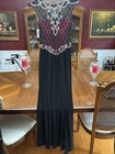 Betsy And Adam Womens Black Pink Beaded Embellished Evening Gown Dress Size 8. — photo 6