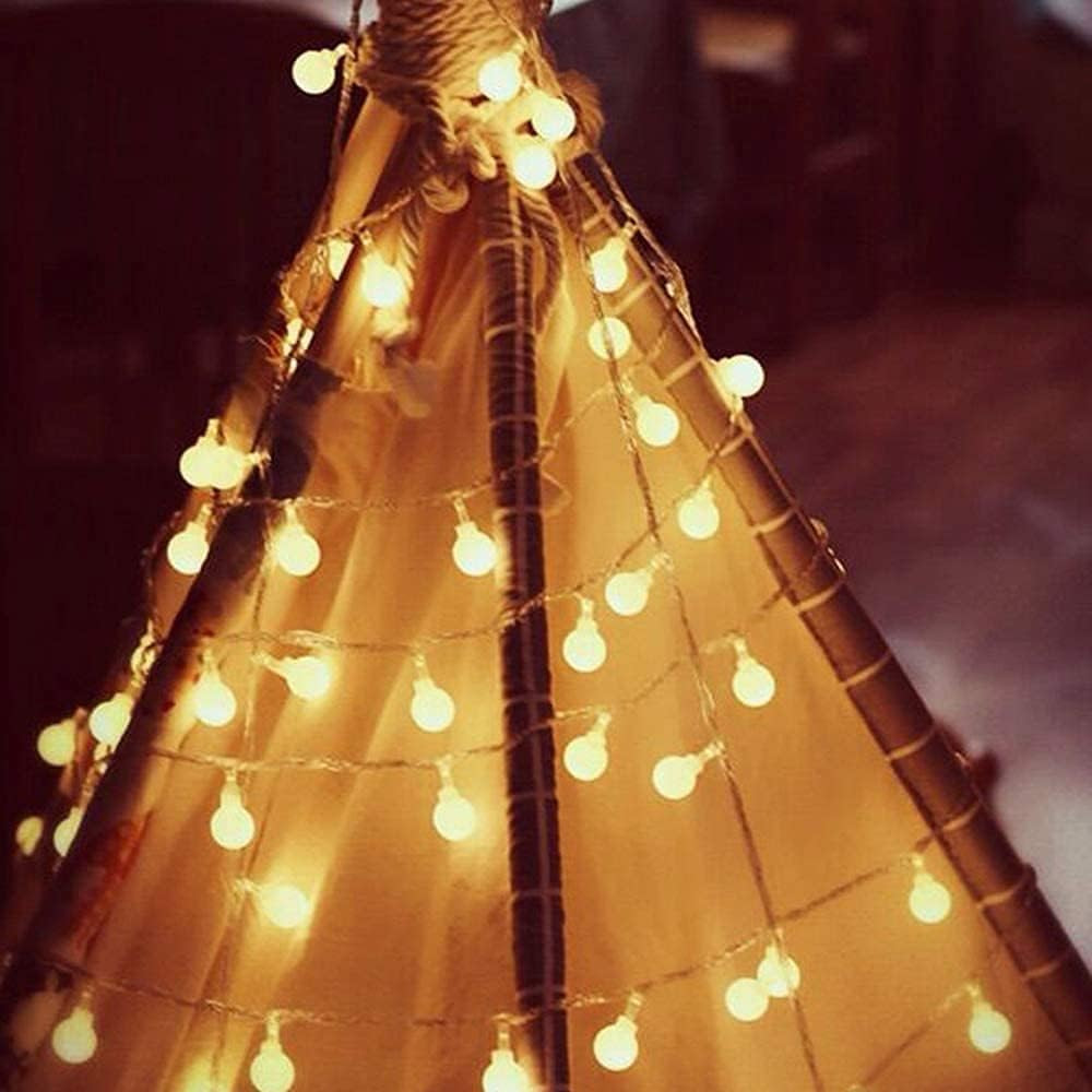 Globe String Lights Waterproof, 3M/10Ft 20 LED Fairy Lights Plug in Powered, Per