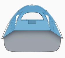 Beach Tent Sun Shelter, Beach Shade Tent with UPF 50 UV Protection for 2-3 Pers