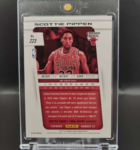 Scottie Pippen 2013-14 Panini Prizm Orange Refractor serial # 20/60 RARE Bulls - Bild 2 von 3