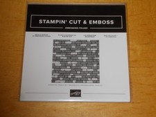 Stampin'Up BRICK  MORTAR 3D Embossing Folder NEW