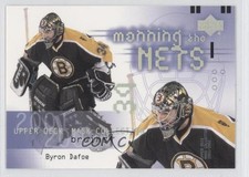 2001-02 Upper Deck Mask Collection Manning the Nets Byron Dafoe #103 0a1