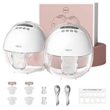 NCVI Hands-Free Breast Pump, Wearable Breastfeeding Pump with 300mmHg Strong ...