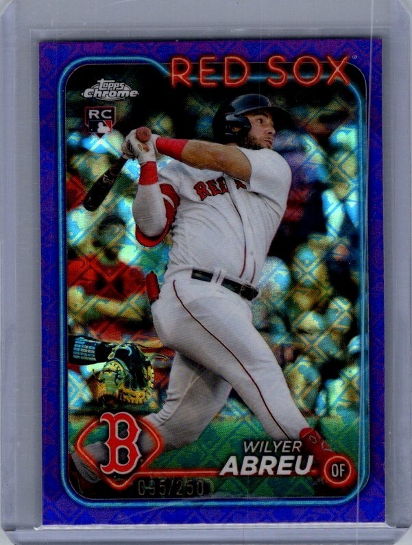 2024 Topps Chrome Wilyer Abreu (RC) Purple Logofractor /250 BOS Red Sox