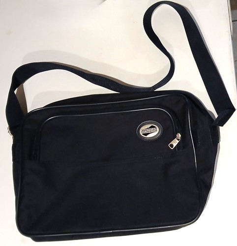 Used Navy-blue Shoulder/Messenger Bag by American Tourister, 14 x 10 x 5 inches