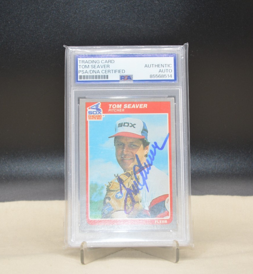PSA/DNA Fleer #526 Tom Seaver Autographed Trading Card *Pre-Owned* Free Shipping