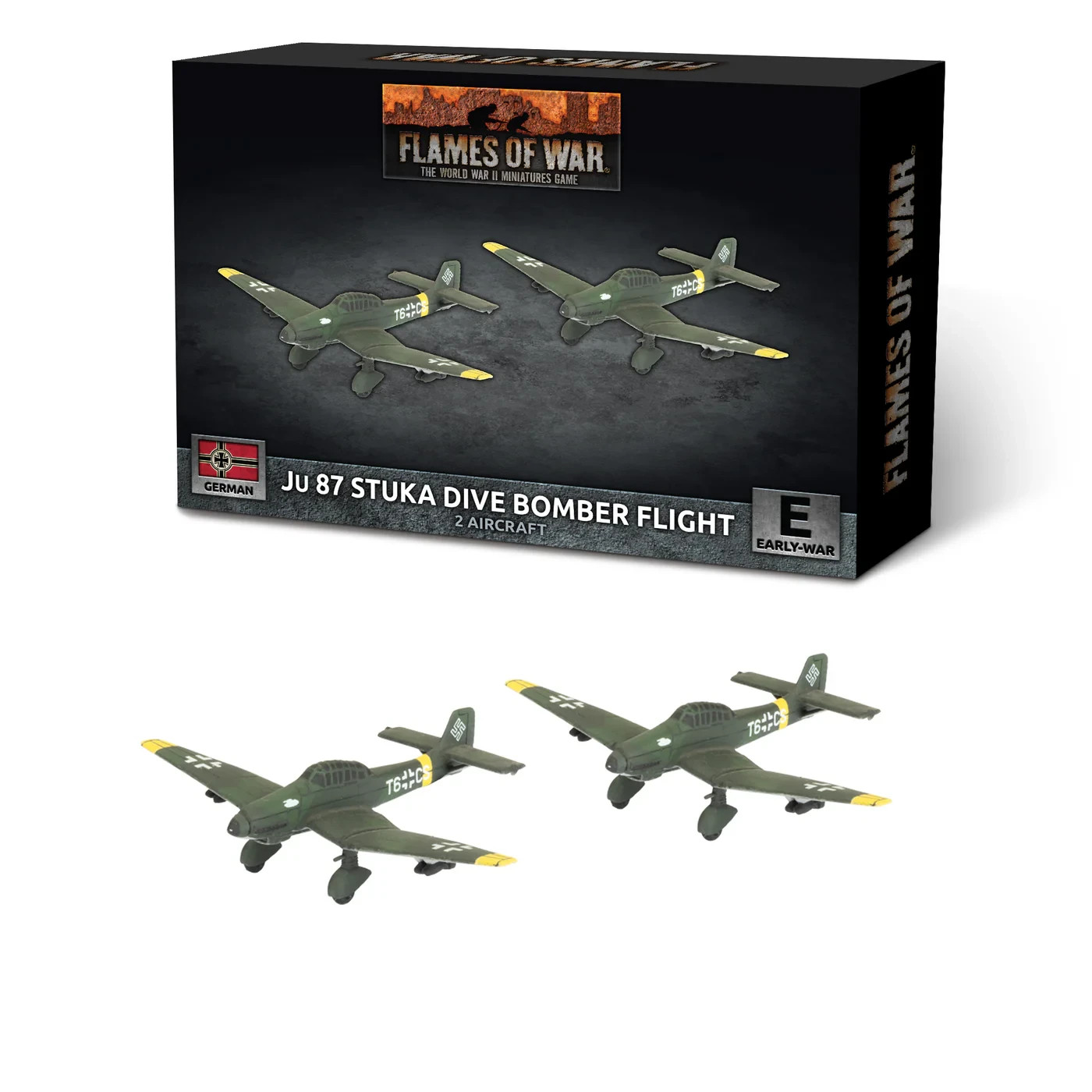 German JU 87 Stuka Dive Bomber Flight - Early War - Flames of War - Brand New