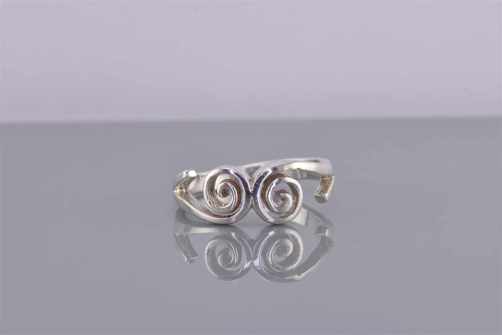 Sterling Silver Spiraled Openwork Split Band Ring… - image 7