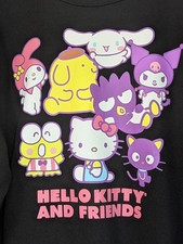 SANRIO Hello Kitty And Friends Graphic Crewneck Sweatshirt Womens XXL 2XL Black