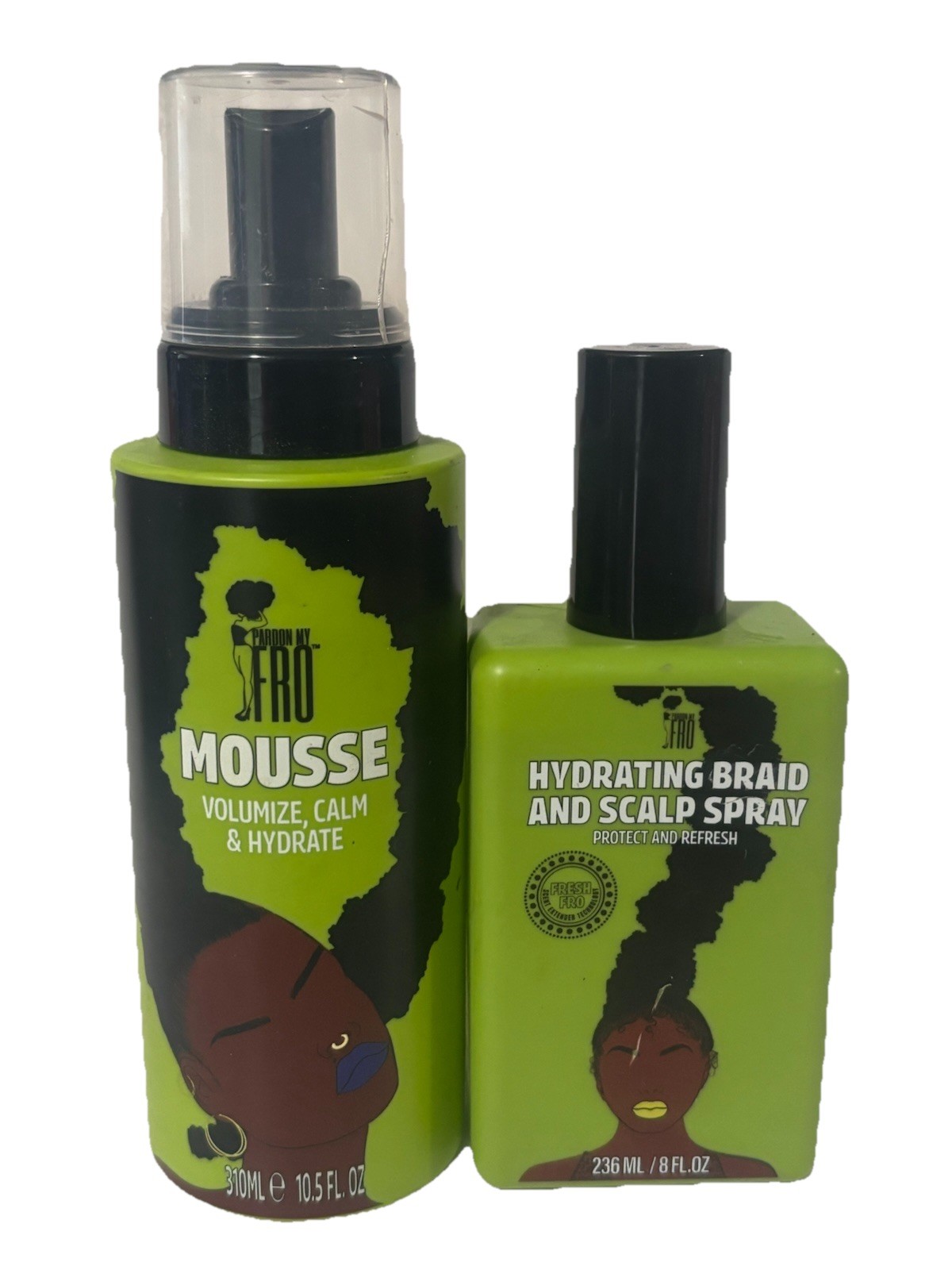 3x Pardon my fro:  MOUSSE + BRAID & SCALP SPRAY