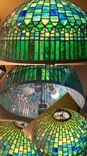 American Tiffany Studio stained glass Lamp shade Original Somers reproduction