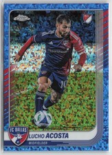 2025 Topps Chrome MLS #45 Lucho Acosta Blue Mini-Diamonds Refractor #/150