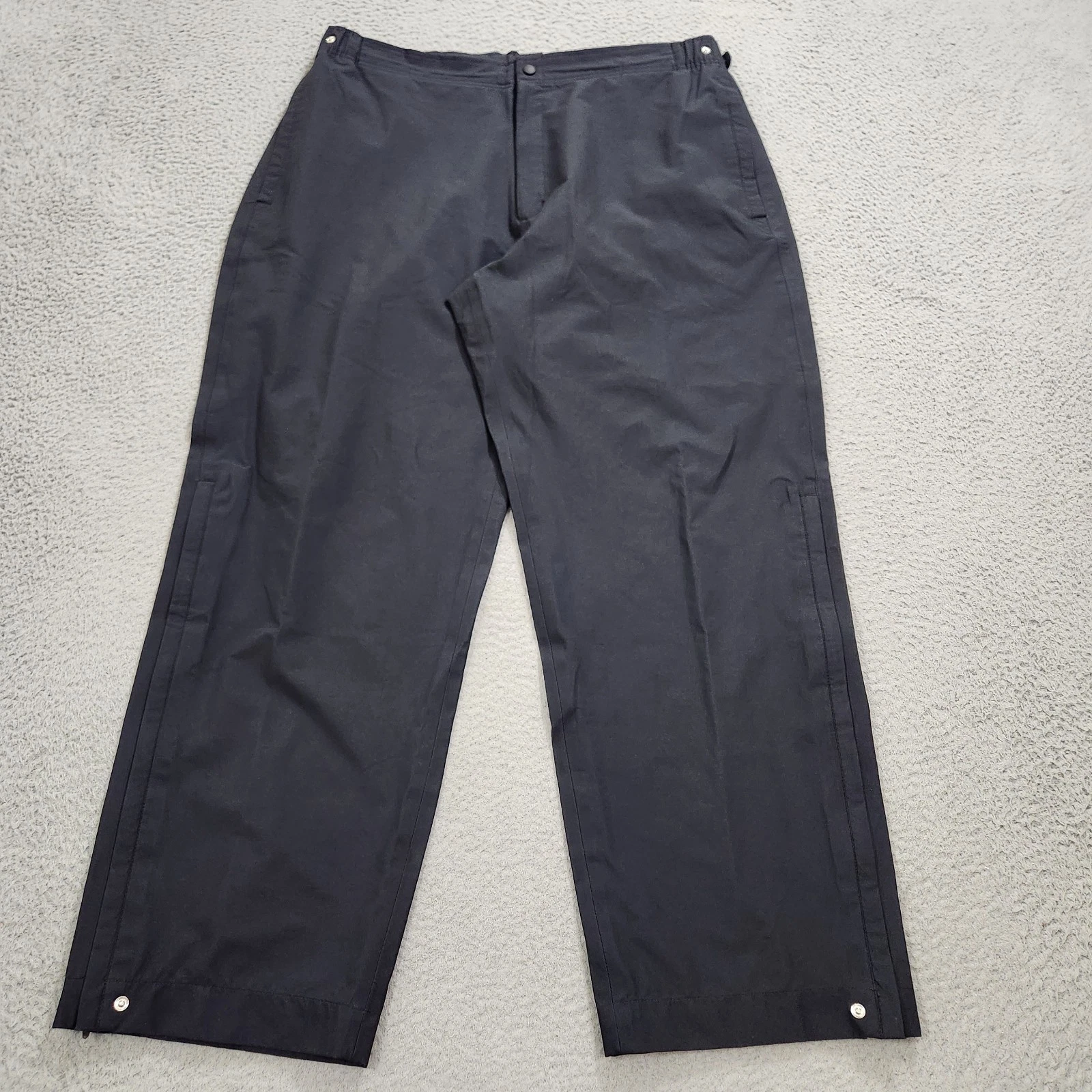 Vintage Nike Storm Fit Pants Mens XXL 2XL Black Rain Waterproof Ankle Zip Golf