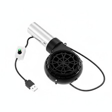 USB Air Blower Low Voltage 5V BBQ Fan Heat Resistant Nozzle for Outdoor, Camping