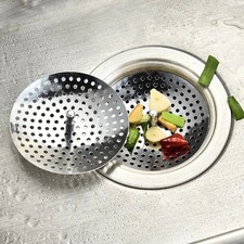 Stainless steel sink drain strainer, hair catcher, 3.15 in diameter