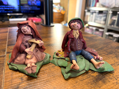 VTG 1993 Pippsywoggins Figurines by Maureen Carlson Numbered Signed, Ex Cond.