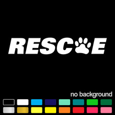 Rescue Paw Sticker Animal Lover Vinyl Decal for Cars Laptops Gifts Pets Adoption