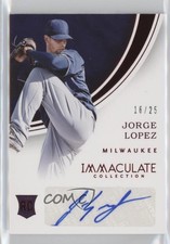 2016 Panini Immaculate Rookie Auto Red 16/25 Jorge Lopez #RA-JL Auto 0a2