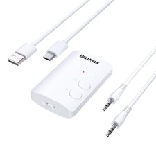 Bluetooth 5.3 Adapter Transmitter/Receiver 2-in-1 Mini Wireless with 3.5mm Au...