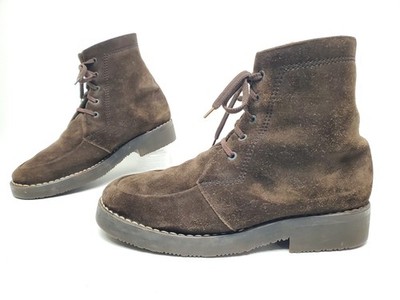 Sioux Vtg 6'' Roughout Leather Wool Lined Moc Toe Winter Snow Boots Men's US 9