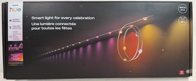 Philips Hue Festavia 90ft Permanent Outdoor String Lights, 48 Dimmable Lights
