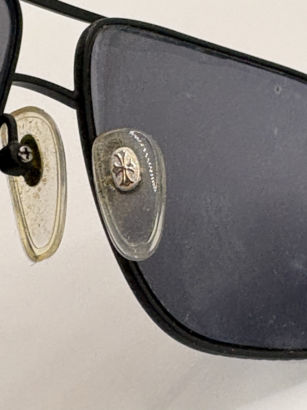 Chrome Hearts Rectangular Sunglasses Black Gold G… - image 6