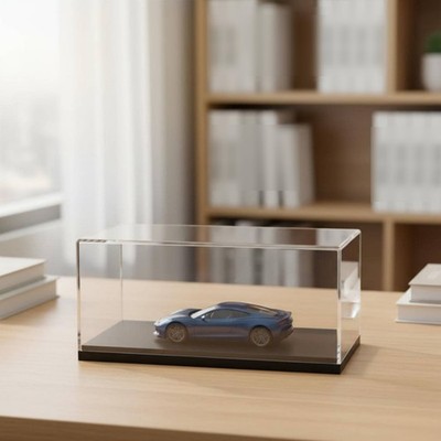 1:43 Car Display Container Shielded Transparent Model Box Clear View for Desk