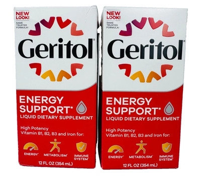 Geritol Liquid Vitamin and Iron Supplement, Energy Support, 07/27, 2 Pack