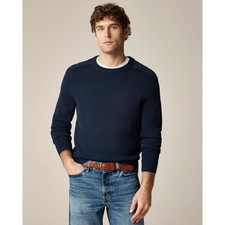 J. Crew Men's Heritage Cotton Crewneck Sweater Twilight Blue Size S NWT