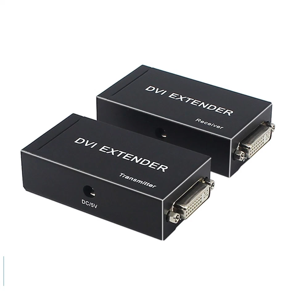 60M 1080P 3D DVI Extender Via RJ45 Cat5e/6 Cable W/ EDID TO Transmitter Receiver - Image 4 of 4
