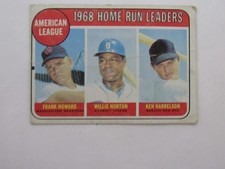 Old Baseball Card - 1969 Topps - 5 AL Home Run Leaders Howard-Horton-Harrelson G