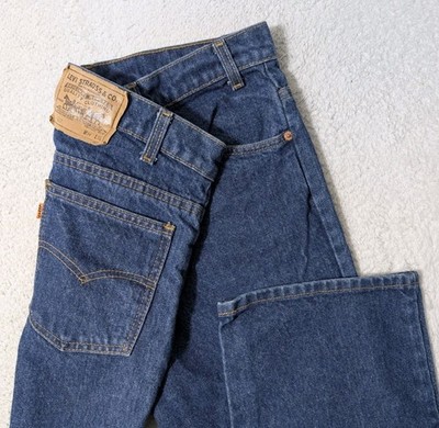Levi s 517 Orange Tab Blue Jeans Mens Size 34x36 Bootcut Made in USA *Mint* Dark