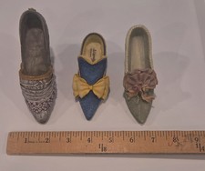 Decorative High Heel Shoes Collectible Vintage Victorian Lot Of 4