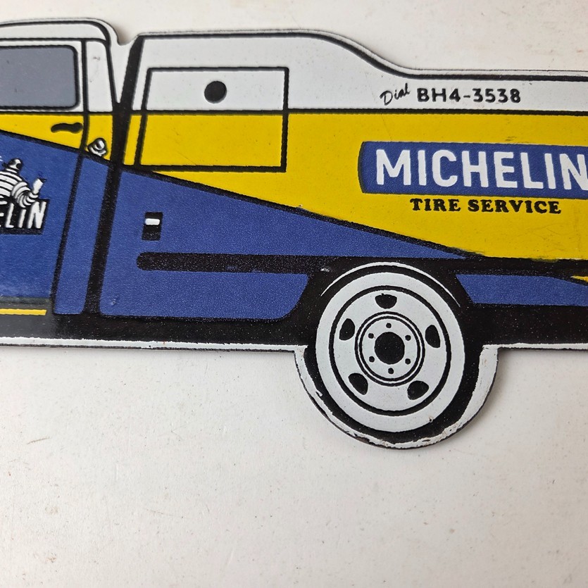 Vintage Michelin Tires Bibendum Sign - Gas Pump Automobile Sales & Service Sign