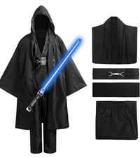 Kids Small Star Wars Jedi Skywalker Black Costume Blue Lightsaber Halloween New