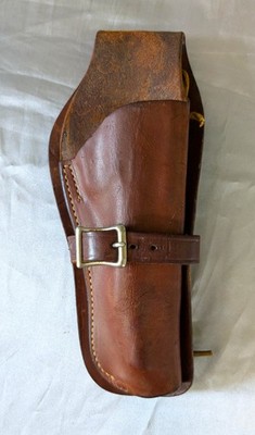 Vintage Leather Western Holster Adjustable Buckle & Tie-Down Strap | Handcrafted