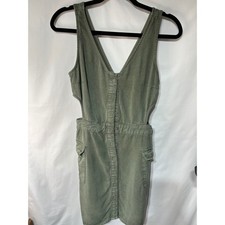 Topshop Green Cutout Mini Dress Sleeveless Casual Day Size 4
