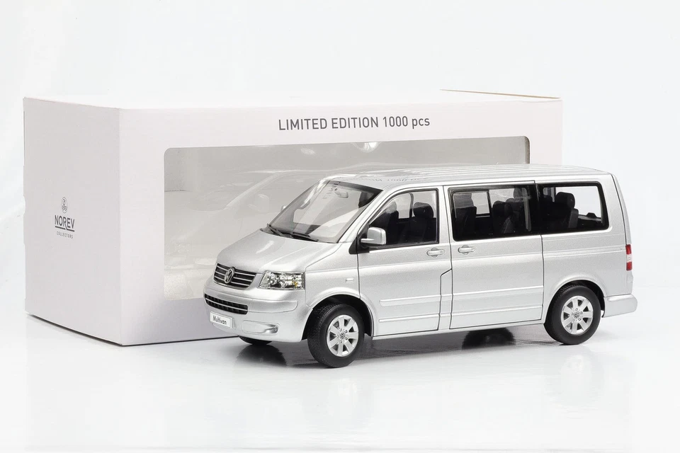 1:18 Norev Volkswagen VW T5 Multivan 2003 Argent Limitée - Photo 2/4