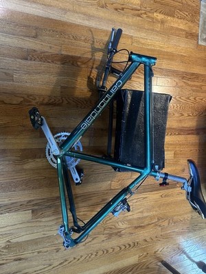 Cannondale N500 Aluminum Bicycle Frame Green Crankset Rear Derailleur Seatpost