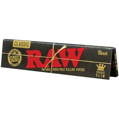 25x RAW Classic Black King Size Slim Papers Smoking Accessories Bulk King Size