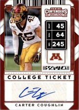 2020 Panini Contenders Draft Picks #321 Carter Coughlin RC Auto - FB