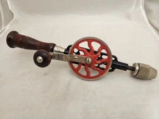 Millers Falls USA 2 AG Hand Crank Drill Egg Beater Style 14" No Bits Works