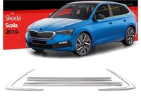 Fensterleisten FüR Skoda Scala Zierleisten Edelstahl Chrom Silber 6 Tlg Ab 2019