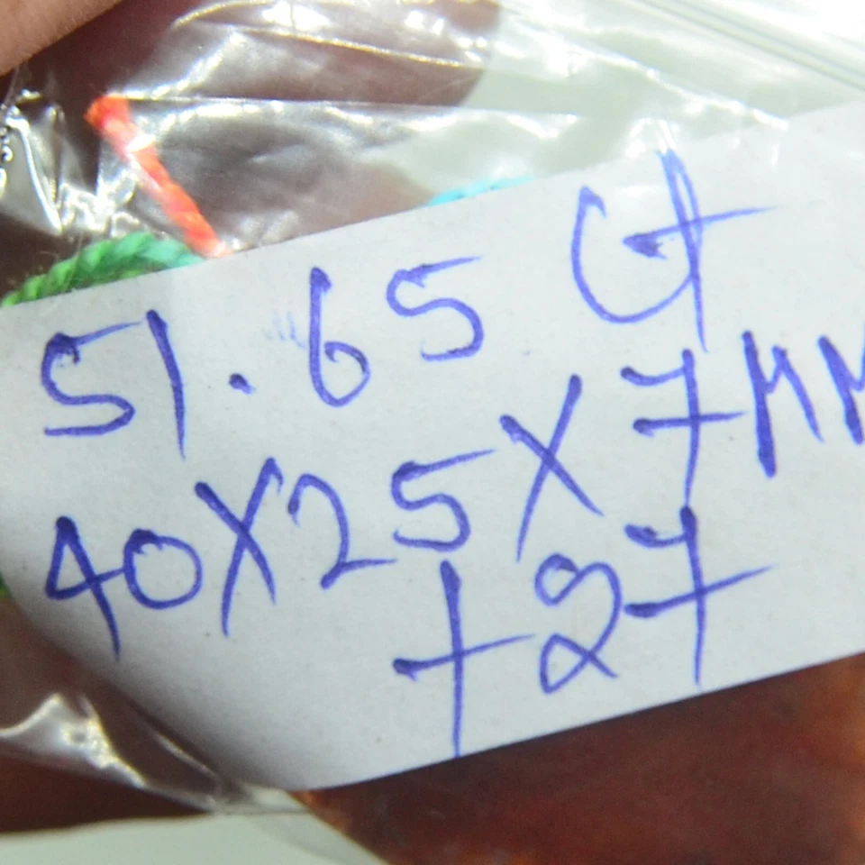 Agata musgo rojo 40x25x7 mm piedras preciosas cabujón colgante cuentas Foto 3 de 4