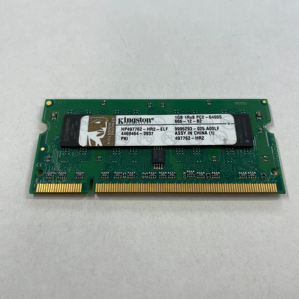 Kingston 1GB DDR2 RAM PC2-6400 800MHz non-ECC Unbuffered SODIMM HP497762-HR2-ELF - Image 2 of 3