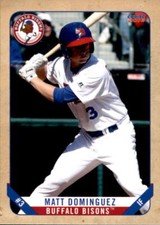 2016 Buffalo Bisons Choice 9 Matt Dominguez Los Angeles California Baseball Card