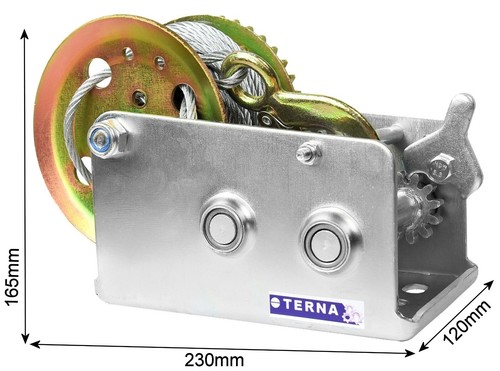 Handwinde Seilwinde Bootswinde  Schnellverschluss Kurbel 1134kg 2500lbs + Tasche - Bild 2 von 7