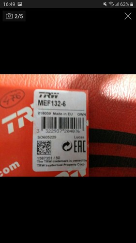 TRW resortes MEF 132-6 Honda CRF 450 R / CR 250 R / Suzuki RM250 - Imagen 2 de 5